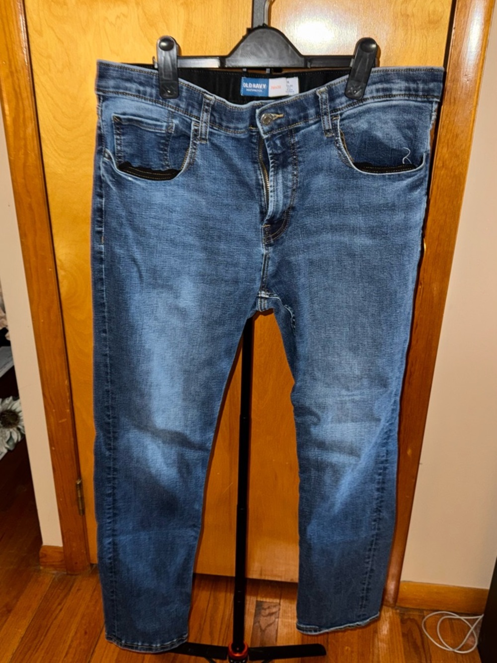 Old Navy Men's Dark Blue Slim Straight Jeans